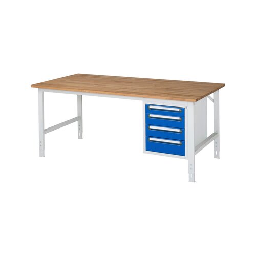 RAU Arbeitstisch Tom 2.000 x 760-1.080 x 1.000 mm (B x H x T) 25 mm 4 Schubladen