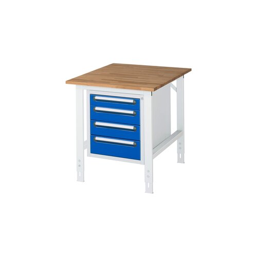 RAU Arbeitstisch Tom 750 x 760-1.080 x 1.000 mm (B x H x T) 25 mm 4 Schubladen