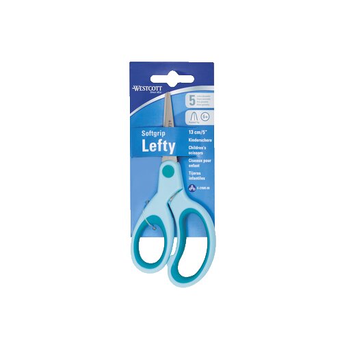 Westcott Bastelschere Kids asymmetrisch, gerade, Langauge 130 mm