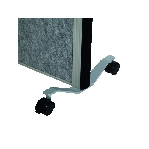 MAUL Stellwand MAULconnecto 1 x Akustikwand, 2 x Whiteboard weiß, dunkelgrau silber
