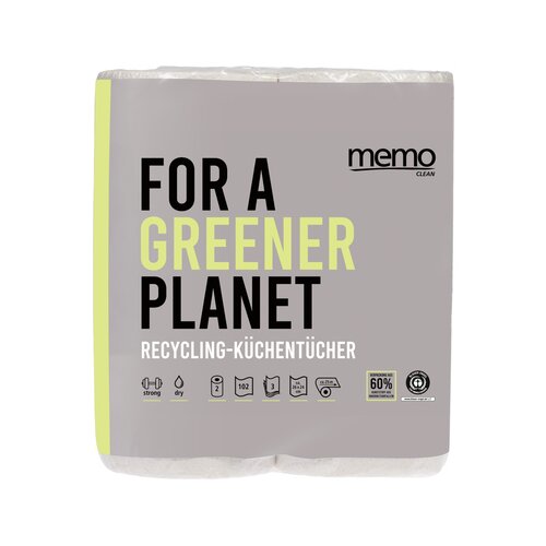 memo Küchenrolle Recycling Strong & Dry