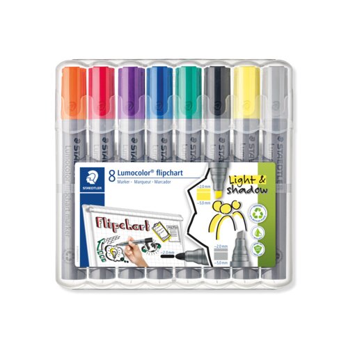 STAEDTLER® Flipchartmarker Lumocolor® 356 2 und 2-5 mm 8 St./Pack.