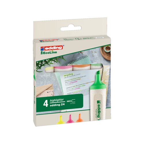 edding Textmarker Highlighter 24 EcoLine 4 St./Pack.