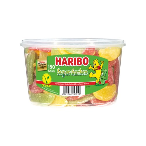 HARIBO Fruchtgummi Super Gurken 150 St./Pack.