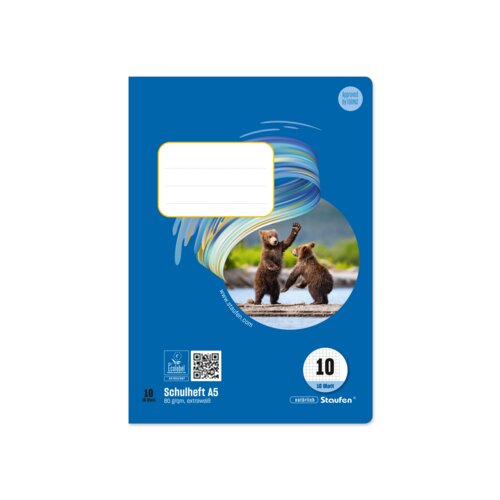Staufen Schulheft Style DIN A5 kariert mit Rand Lineatur 10 16 Bl.