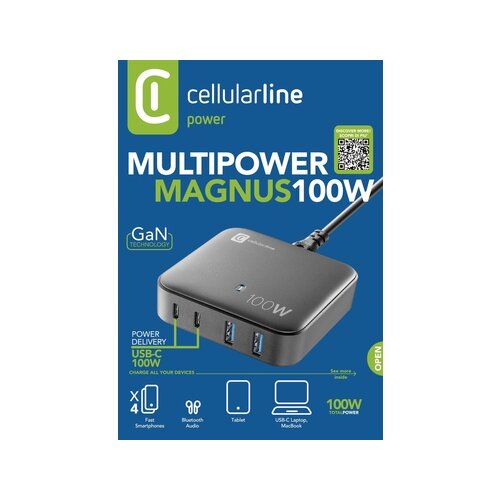 cellularline Ladegerät Kommunikationstechnik Multipower Magnus 100 W