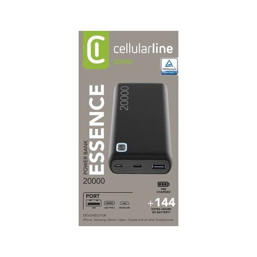 cellularline Powerbank ESSENCE schwarz
