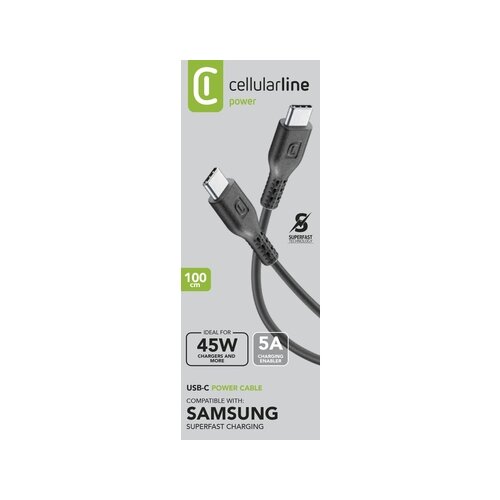 cellularline USB-Kabel Power USB-C-Stecker/USB-C-Stecker