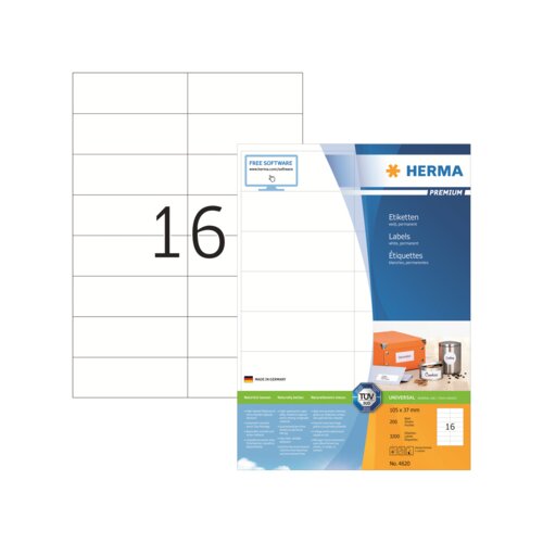 HERMA Universaletikett PREMIUM 105 x 37 mm (B x H)