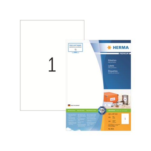 HERMA Universaletikett PREMIUM 210 x 297 mm (B x H)