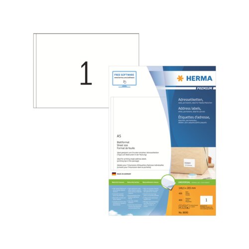 HERMA Universaletikett PREMIUM 148,5 x 205 mm (B x H)