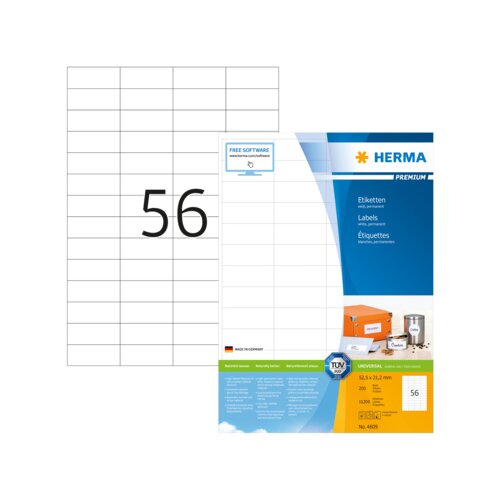 HERMA Universaletikett PREMIUM 52,5 x 21,2 mm (B x H)