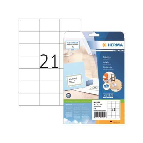 HERMA Universaletikett PREMIUM 70 x 42,3 mm (B x H)