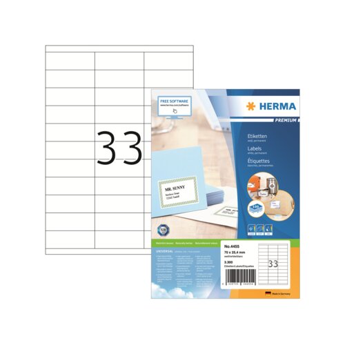 HERMA Universaletikett PREMIUM 70 x 25,4 mm (B x H)
