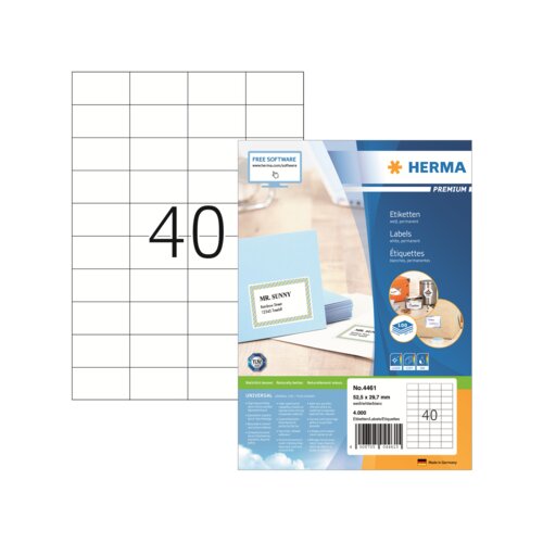 HERMA Universaletikett PREMIUM 52,5 x 29,7 mm (B x H)