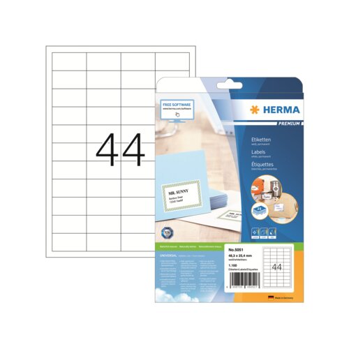 HERMA Universaletikett PREMIUM 48,3 x 25,4 mm (B x H)
