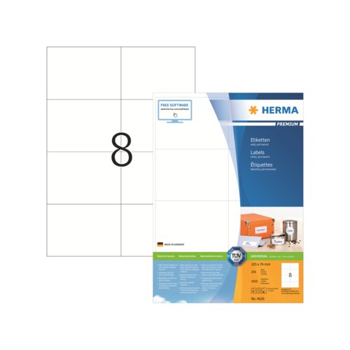HERMA Universaletikett PREMIUM 105 x 74 mm (B x H)