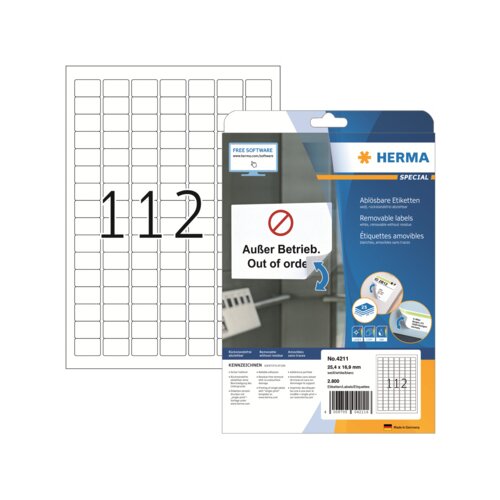 HERMA Universaletikett 25,4 x 16,9 mm (B x H)