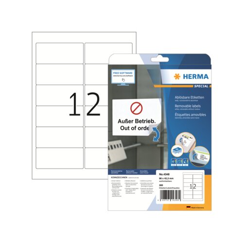 HERMA Universaletikett 96 x 42,3 mm (B x H)