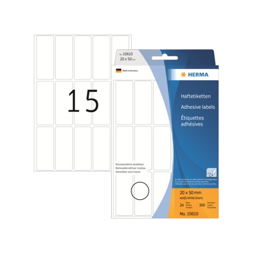 HERMA Haftetikett 20 x 50 mm (B x H)