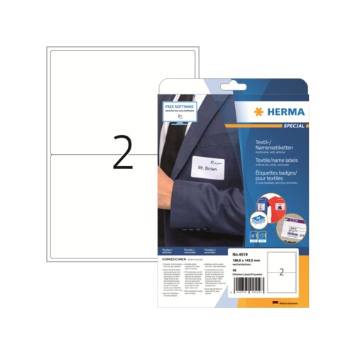 HERMA Namensetikett SPECIAL 199,6 x 143,5 mm (B x H) 40 Etik./Pack.