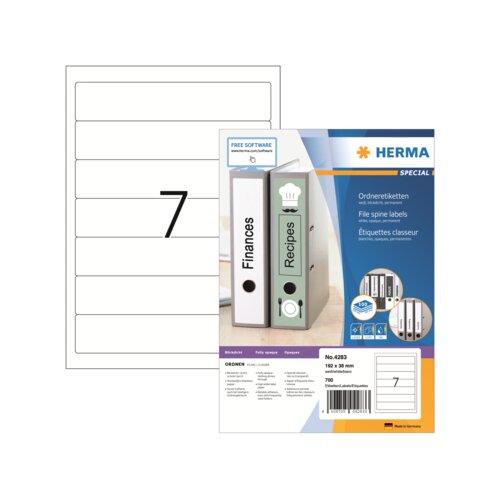 HERMA Ordnerrückenetikett schmal/kurz 38 x 192 mm (B x H)