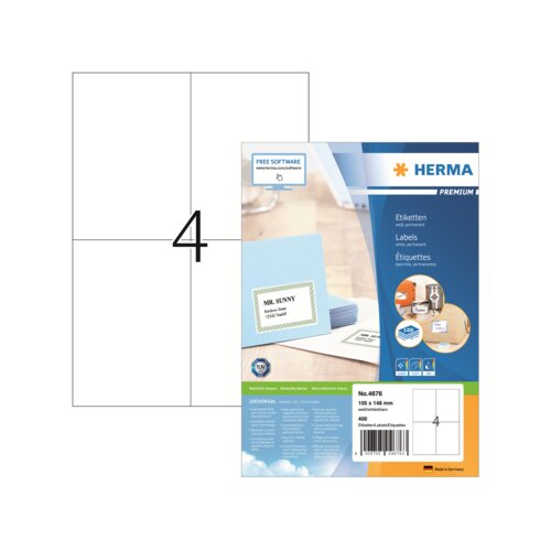 HERMA Universaletikett PREMIUM 105 x 148 mm (B x H)