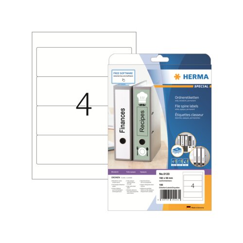 HERMA Ordnerrückenetikett breit/kurz 59 x 192 mm (B x H)