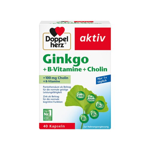 Doppelherz Nahrungsergänzungsmittel aktiv Ginkgo + B-Vitamine + Cholin