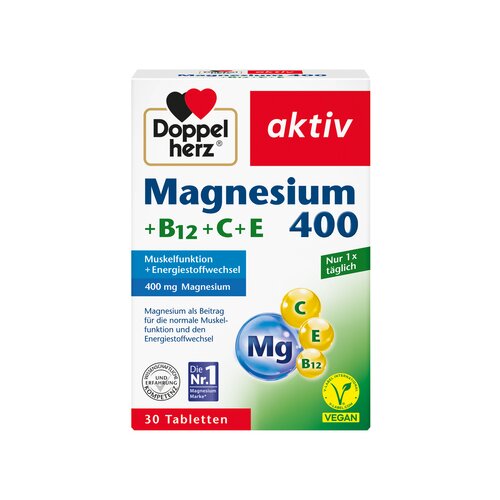 Doppelherz Nahrungsergänzungsmittel aktiv Magnesium 400 mit Vitamin B + C + E