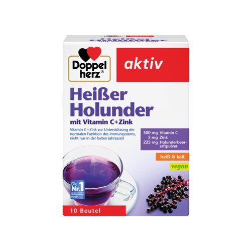 Doppelherz Nahrungsergänzungsmittel Heißgetränk aktiv Holunder Vitamin C + Zink