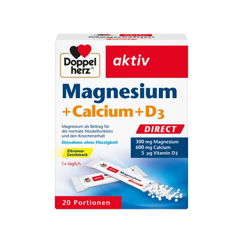 Doppelherz Nahrungsergänzungsmittel aktiv Magnesium + Calcium + D3 DIRECT