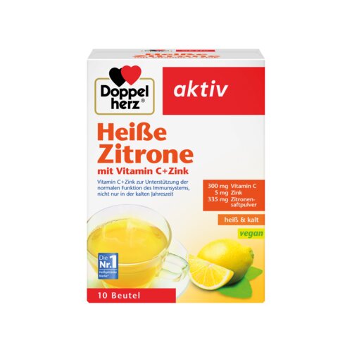 Doppelherz Nahrungsergänzungsmittel Heißgetränk aktiv Zitrone Vitamin C + Zink
