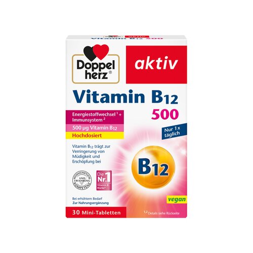 Doppelherz Nahrungsergänzungsmittel aktiv Vitamin B12 500