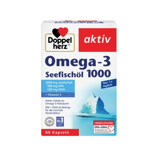 Doppelherz Nahrungsergänzungsmittel aktiv Omega-3 Seefischöl 1000