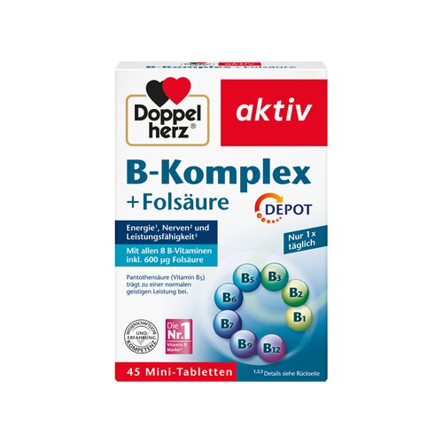 Doppelherz Nahrungsergänzungsmittel aktiv B-Komplex DEPOT + Folsäure