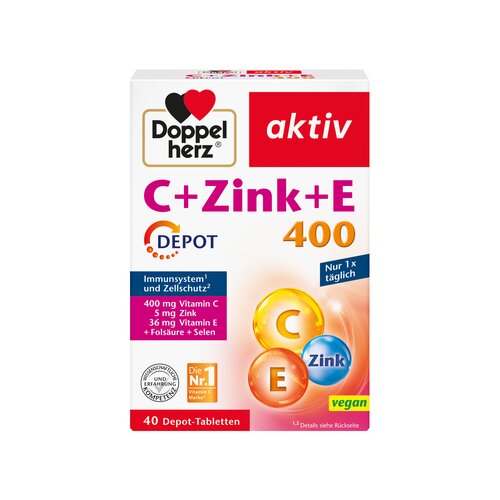 Doppelherz Nahrungsergänzungsmittel aktiv C + Zink + E DEPOT 400
