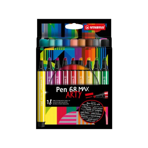 STABILO® Fasermaler Pen 68 MAX ARTY 18 St./Pack.