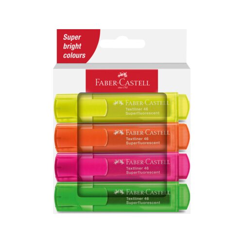 Faber-Castell Textmarker Textliner 46 Superfluorescent Kartonetui 4 St./Pack.