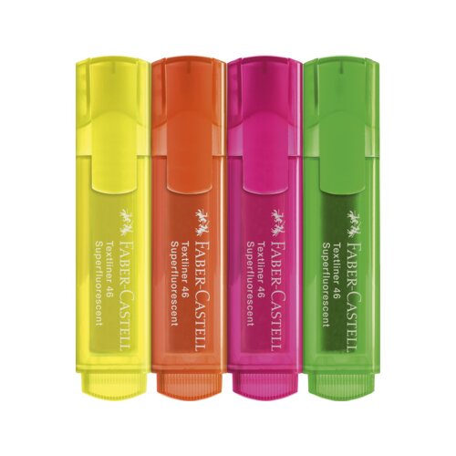 Faber-Castell Textmarker Textliner 46 Superfluorescent Kartonetui 4 St./Pack.