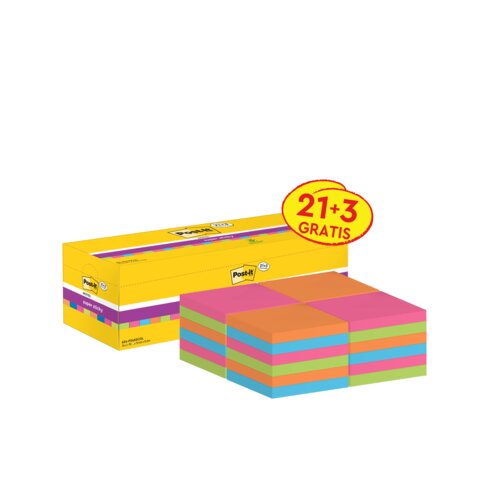 Post-it® Haftnotiz Super Sticky Notes Promotion 24 Block/Pack.