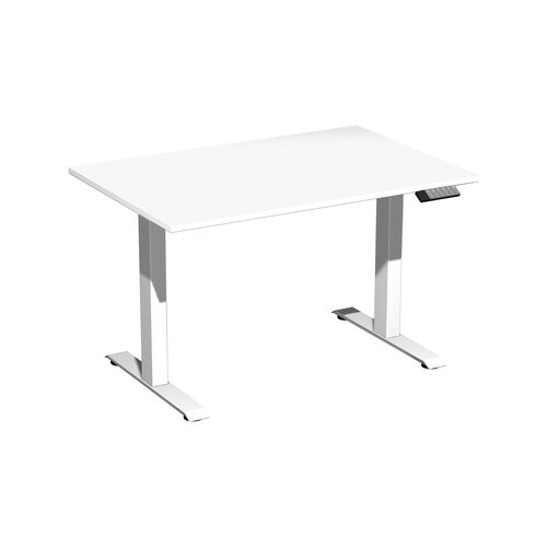 Geramöbel Schreibtisch Elevate Basic 1.200 x 730-1.230 x 800 mm (B x H x T) weiß