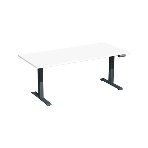 Geramöbel Schreibtisch Elevate Basic 1.600 x 730-1.230 x 800 mm (B x H x T) anthrazit