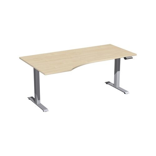 Geramöbel Schreibtisch Elevate Basic ahorn silber