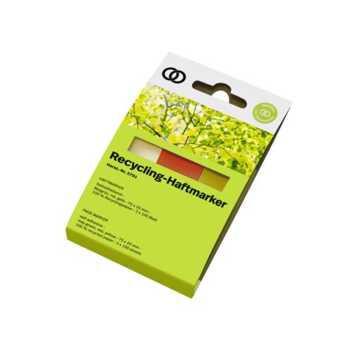 Soennecken Haftmarker oeco Recycling 75 x 25 mm (B x H)
