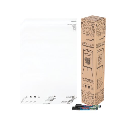 Legamaster Flipchartblock SKETCH ECO blanko 5 Block/Pack.
