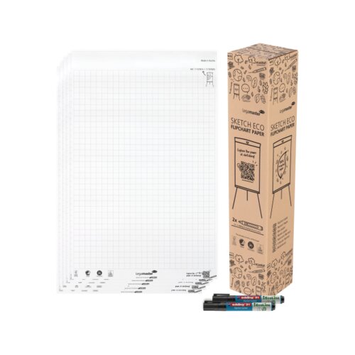 Legamaster Flipchartblock SKETCH ECO kariert 5 Block/Pack.