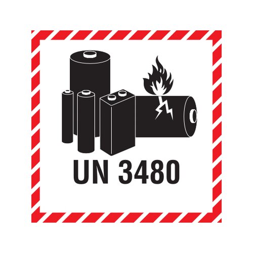 DR-Label Hinweisetikett Batterielabel