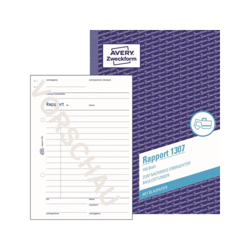Avery Zweckform Bauformular 1307