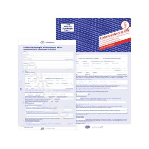 Avery Zweckform Mietvertrag 2873